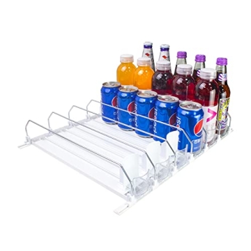 CNDSE Spring Loaded Drink Organizer for Fridge