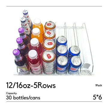 CNDSE Spring Loaded Drink Organizer for Fridge