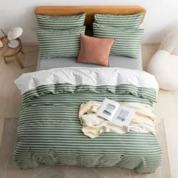 Elegant Cotton King Duvet Cover Set with Zipper Design