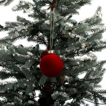 Ashland Flocked Glass Ball Ornaments - Elegant Holiday Decor