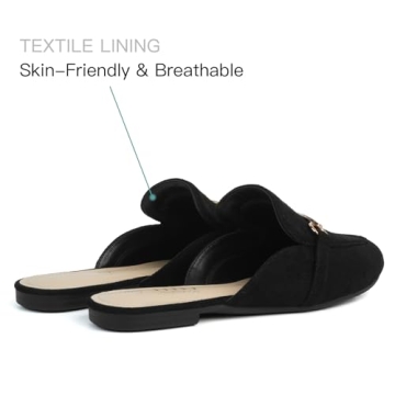 MUSSHOE Mules for Women: Stylish Buckle Flats & Comfort