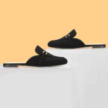 MUSSHOE Mules for Women: Stylish Buckle Flats & Comfort