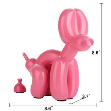 Suruim Squat Balloon Dog Resin Statue Decor for Home
