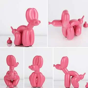 Suruim Squat Balloon Dog Resin Statue Decor for Home