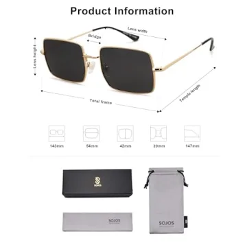 SOJOS Polarized Sunglasses Vintage Style UV Protection