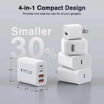 40W USB C Charger with 4 Ports for Fast Charging