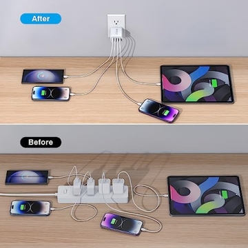 40W USB C Charger with 4 Ports for Fast Charging