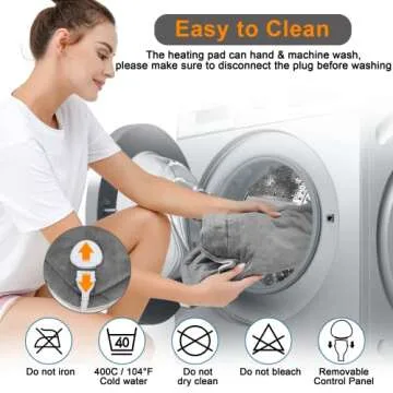 Weighted Heating Pad - Pads for Neck and Shoulders,2lb Large Electric Heated Neck Shoulder,for Back/Waist/Abdomen Pain relief,6 Heat Settings 4 Auto-Off,Washable,22.8×16.5"