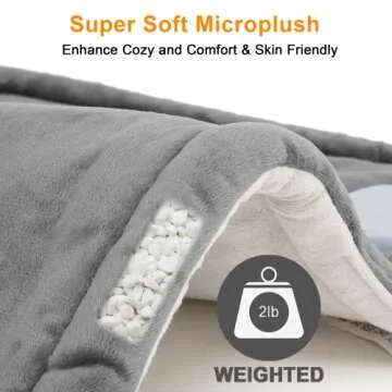 Weighted Heating Pad - Pads for Neck and Shoulders,2lb Large Electric Heated Neck Shoulder,for Back/Waist/Abdomen Pain relief,6 Heat Settings 4 Auto-Off,Washable,22.8×16.5"