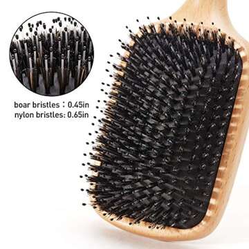 Premium Boar Bristle Hair Brush for All Hair Types