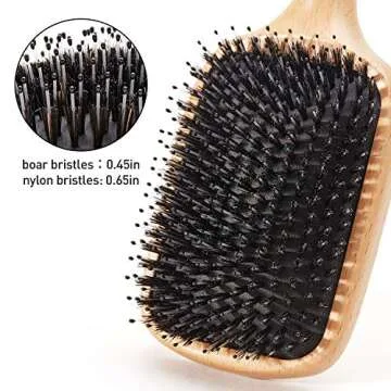 Premium Boar Bristle Hair Brush for All Hair Types