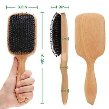 Premium Boar Bristle Hair Brush for All Hair Types