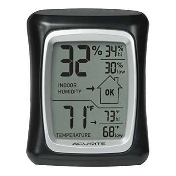 AcuRite Indoor Digital Thermometer & Hygrometer with Temperature and Humidity Gauge (00325)