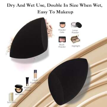 Breathable Makeup Sponge Set with Holder for Travel