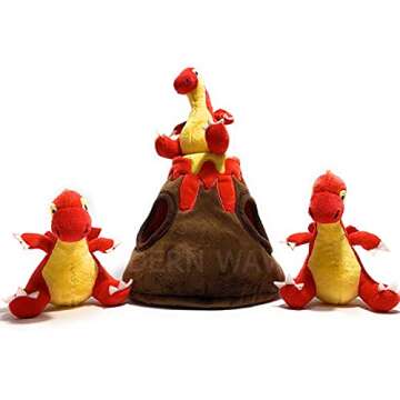 MODERN WAVE Interactive Plush Volcano Puzzle for Dogs