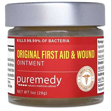 Puremedy Original Healing Ointment All Natural First Aid Salve for Wounds, Burns, Cuts, Bug Bites, B...