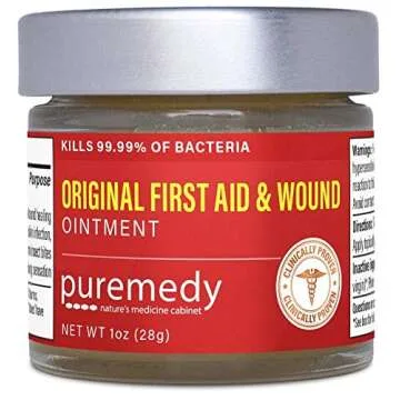 Puremedy Original Healing Ointment All Natural First Aid Salve for Wounds, Burns, Cuts, Bug Bites, B...