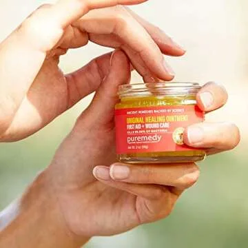 Puremedy Original Healing Ointment All Natural First Aid Salve for Wounds, Burns, Cuts, Bug Bites, Bed Sores, Itching, Swelling - Safe for Adults & Kids, FSA - 1 oz