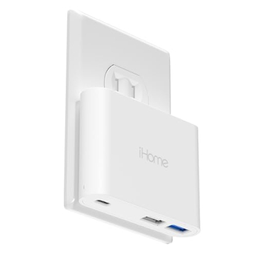 iHome 32W AC Pro Multi Port USB Charger Block - Fast Charging Wall Charger for Multiple Devices