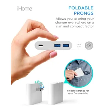 iHome 32W USB Wall Charger - Fast Charging for Apple Devices