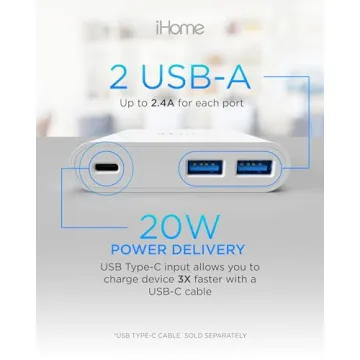 iHome 32W USB Wall Charger - Fast Charging for Apple Devices