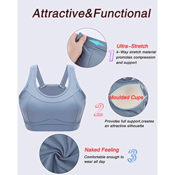 High Impact Sports Bra for Women - Racerback Style