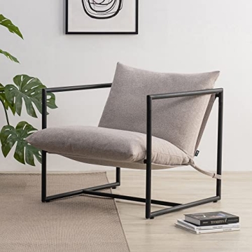 ZINUS Aidan Sling Chair - Comfortable Metal Framed Accent Chair