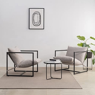 ZINUS Aidan Sling Chair - Comfortable Metal Framed Accent Chair