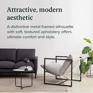 ZINUS Aidan Sling Chair - Comfortable Metal Framed Accent Chair