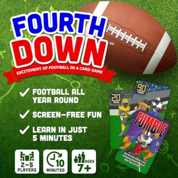Fourth Down® Football Card Game for Family Fun 7+