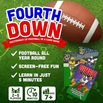 Fourth Down® Football Card Game for Family Fun 7+