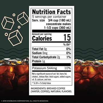Starbucks Coffee Cold Brew Concentrate 2 Bottles Of 32 Fl Oz Net Wt 64 Fl Oz,, ()
