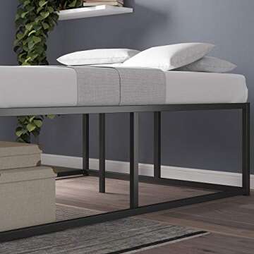 ZINUS Joseph Metal Platforma Bed Frame, Mattress Foundation, Wood Slat Support, No Box Spring Needed, Sturdy Steel Structure, Full