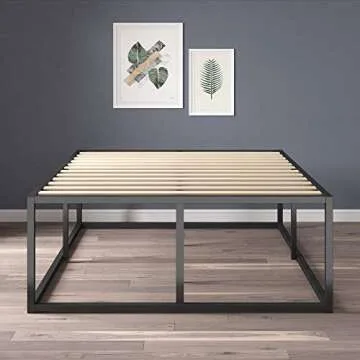 ZINUS Joseph Metal Platforma Bed Frame, Mattress Foundation, Wood Slat Support, No Box Spring Needed, Sturdy Steel Structure, Full