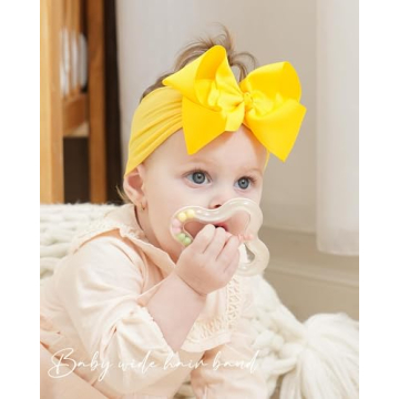 doboi 20pcs Baby Girls Bows Headbands Nylon Hairbands Ribbon Bow Elastic Hair Accessories for Newborns Infants Toddlers and Kids