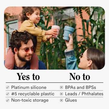 STOJO Titan Collapsible Travel Cup With Straw - Sage Green, 24oz / 710ml - Reusable To-Go Pocket Size Silicone Cup for Hot & Cold Drinks - Camping and Hiking - Microwave & Dishwasher Safe