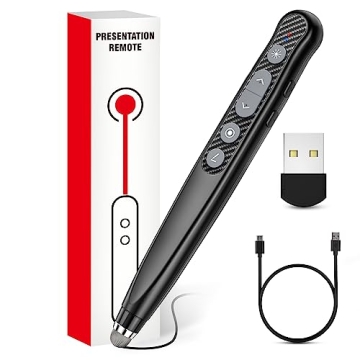 NinjaABXY Wireless Presenter: Stylus & Red Light Pointer for Dynamic Presentations