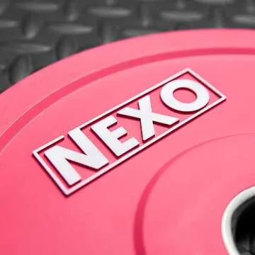 NEXO 5LB Pink Rubber Bumper Plate Pair - Premium Matte Finish 2x 5LB Cross Training Weight Plates