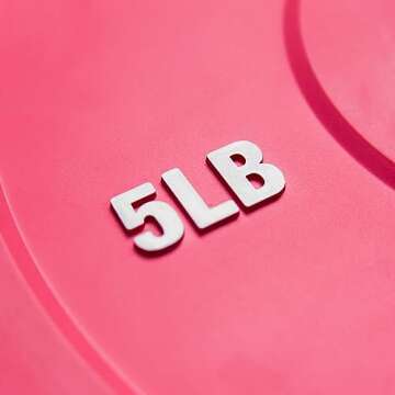 NEXO 5LB Pink Rubber Bumper Plate Pair - Premium Matte Finish 2x 5LB Cross Training Weight Plates