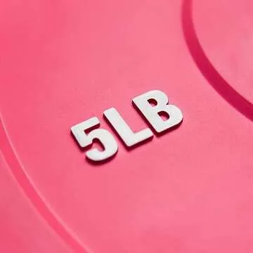 NEXO 5LB Pink Rubber Bumper Plate Pair - Premium Matte Finish 2x 5LB Cross Training Weight Plates