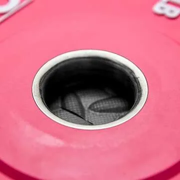 NEXO 5LB Pink Rubber Bumper Plate Pair - Premium Matte Finish 2x 5LB Cross Training Weight Plates