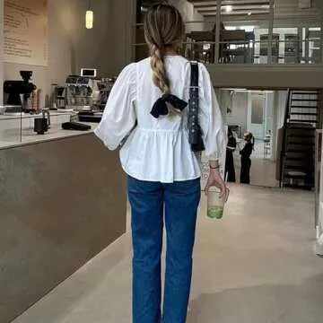 Chic Peplum Tie Front Tops for Women - Trendy and Comfortable