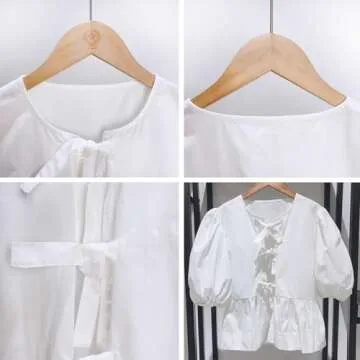 Chic Peplum Tie Front Tops for Women - Trendy and Comfortable