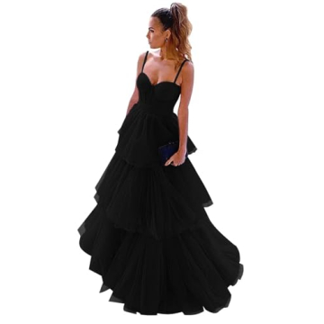 Tiered Tulle Prom Dress 2024 - Vintage Ruffles A-Line Gown for All Occasions