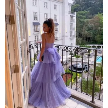 Stunning Tiered Tulle Prom Dress for Elegant Occasions