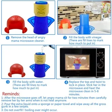 Abnaok Angry Mama Microwave Cleaner for Easy Cleanup