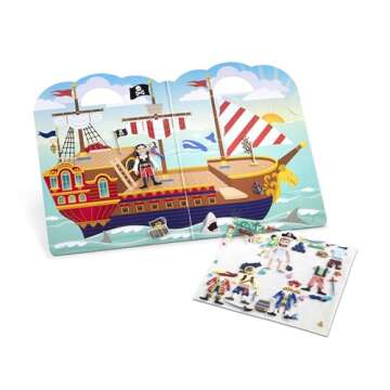 Melissa & Doug Puffy Sticker Activity Book: Pirates - 51 Reusable Stickers