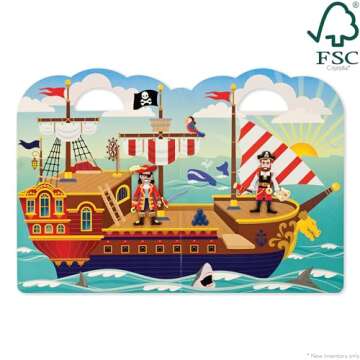 Melissa & Doug Puffy Sticker Activity Book: Pirates - 51 Reusable Stickers