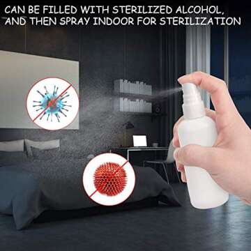 【Made in USA】 Clear 100ml(3.4oz) Refillable Sprayer Bottles Fine Mist Spray Bottle Container for Essential Oils, Travel, Perfumes, 12 Pcs