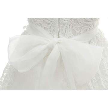 Elegant Baby Girls Lace Dress for Christening